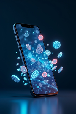 Mobile app on smartphone